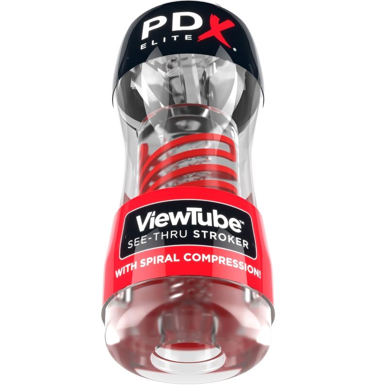 PDX ELITE - STROKER VIEWTUBE 2 SPIRAL COMPRESSION TRANSPARENT - NOCTURNA DESIRES