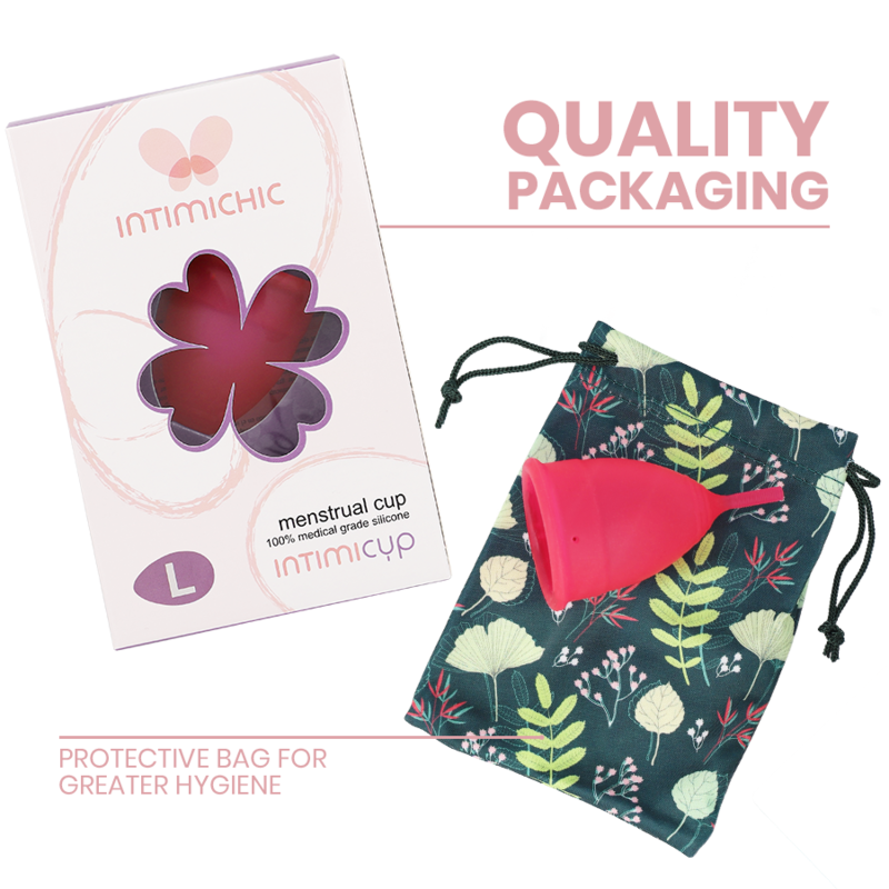 INTIMICHIC - MENSTRUAL CUP MEDICAL GRADE SILICONE - SIZE L - NOCTURNA DESIRES