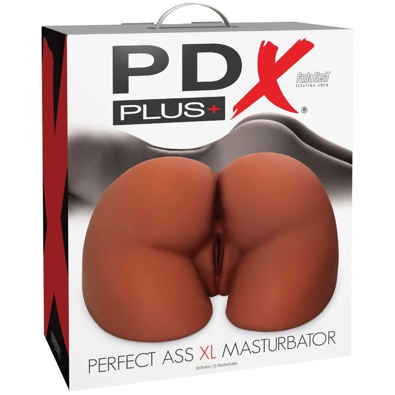 PDX PLUS - PERFECT ASS XL DOUBLE ENTRY BROWN MASTURBATOR - NOCTURNA DESIRES