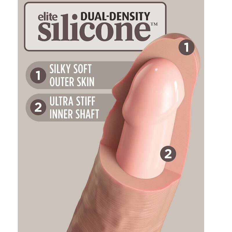 KING COCK - ELITE REALISTIC SILICONE DILDO 15.2 CM - NOCTURNA DESIRES