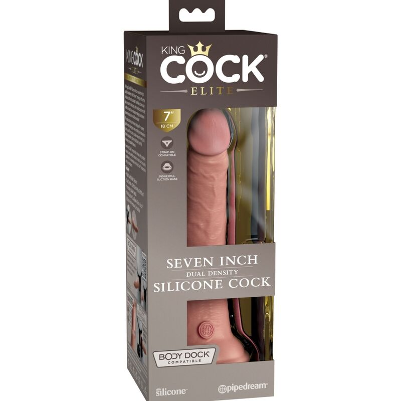 KING COCK - ELITE REALISTIC SILICONE DILDO 17.8 CM - NOCTURNA DESIRES