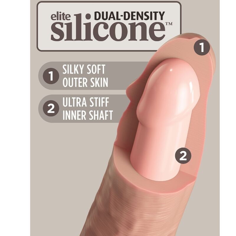 KING COCK - ELITE REALISTIC SILICONE DILDO 23 CM - NOCTURNA DESIRES