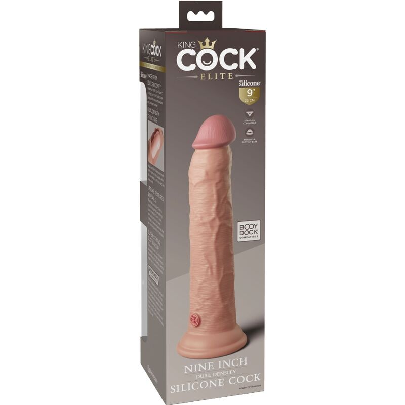 KING COCK - ELITE REALISTIC SILICONE DILDO 23 CM - NOCTURNA DESIRES