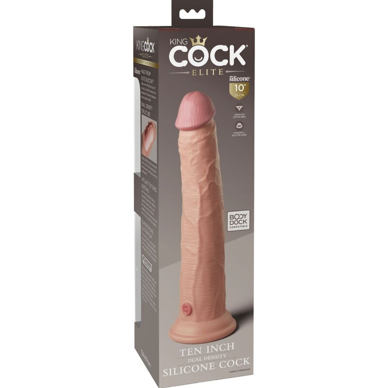 KING COCK - ELITE REALISTIC SILICONE DILDO 25.4 CM - NOCTURNA DESIRES