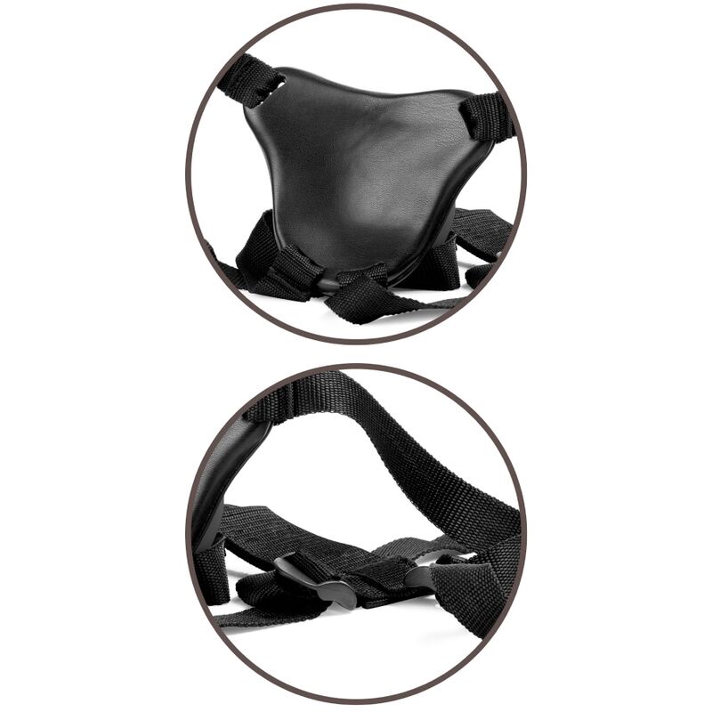 KING COCK - ELITE DELUXE ADJUSTABLE HARNESS KIT RING WITH TESTICLES & DILDO 20.3 CM - NOCTURNA DESIRES