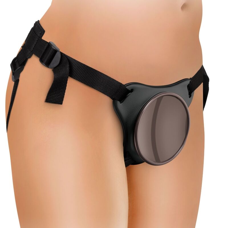 KING COCK - ELITE DELUXE ADJUSTABLE HARNESS KIT RING WITH TESTICLES & DILDO 20.3 CM - NOCTURNA DESIRES