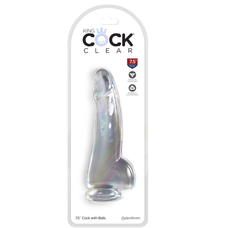 KING COCK - CLEAR DILDO WITH TESTICLES 15.2 CM TRANSPARENT - NOCTURNA DESIRES