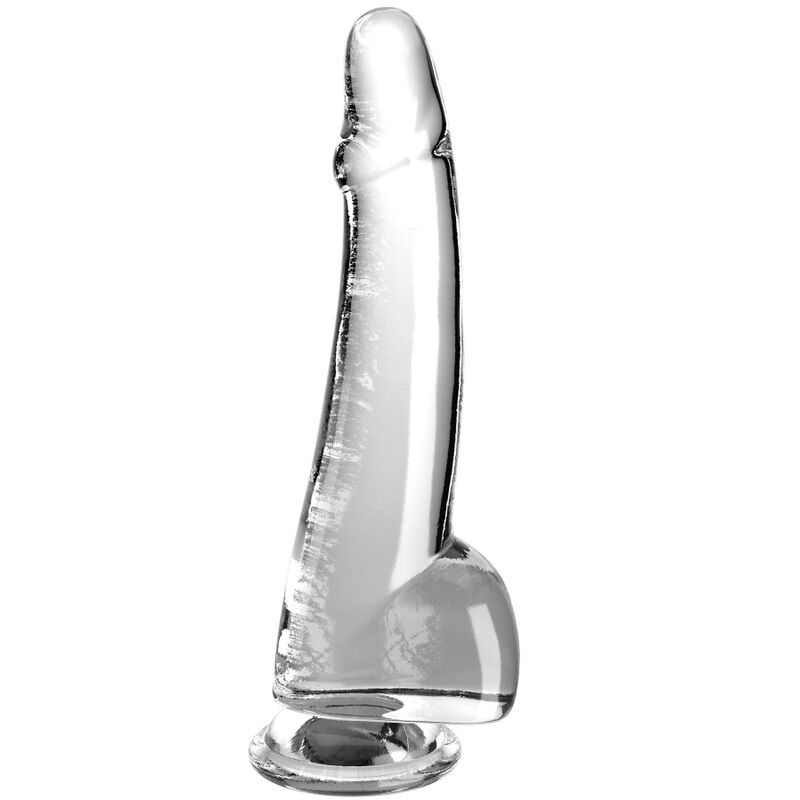 KING COCK - CLEAR DILDO WITH TESTICLES 19 CM TRANSPARENT - NOCTURNA DESIRES