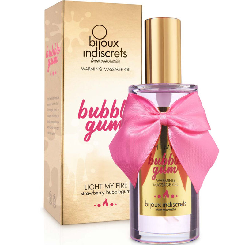 BIJOUX - INDISCRETS LIGHT MY FIRE MASSAGE OIL HEAT EFFECT GUM FLAVOR - NOCTURNA DESIRES