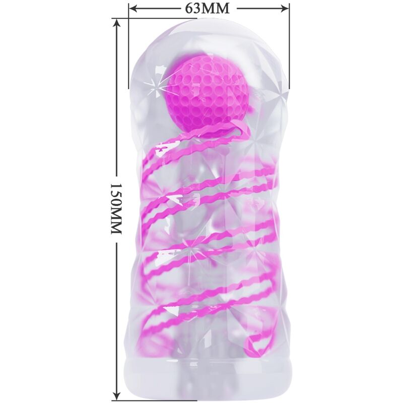 PRETTY LOVE - FANTASY MALE MASTURBATOR WITH INTERNAL SPIRAL AND TRANSPARENT BALLS - NOCTURNA DESIRES