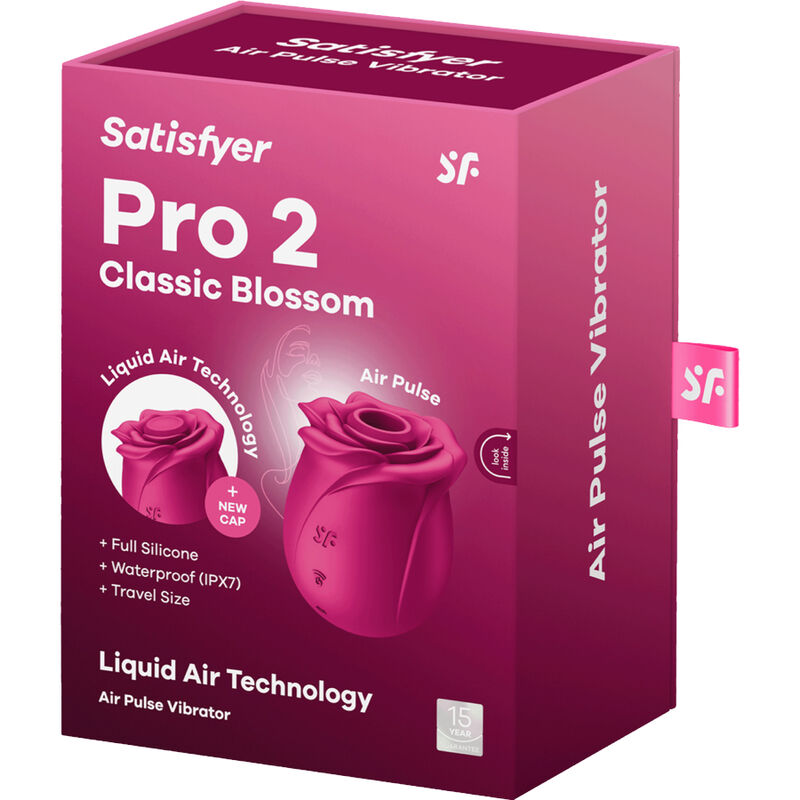 SATISFYER - AIR PULSE PRO 2 CLASSIC BLOSSOM VIBRATOR - NOCTURNA DESIRES