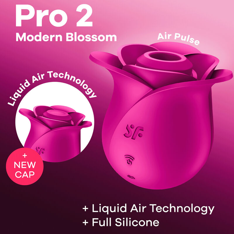 SATISFYER - AIR PULSE PRO 2 MODERN BLOSSOM VIBRATOR - NOCTURNA DESIRES