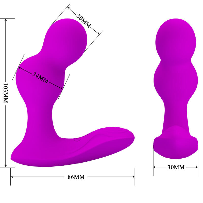 PRETTY LOVE - TERRANCE ANAL VIBRATOR MASSAGER WITH REMOTE CONTROL - NOCTURNA DESIRES