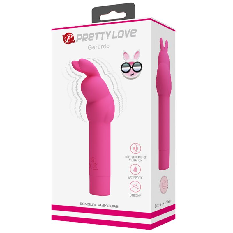 PRETTY LOVE - GERARDO FUSCHIA RABBIT SILICONE VIBRATOR - NOCTURNA DESIRES