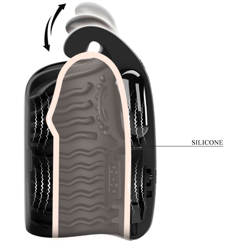 PRETTY LOVE - MANUAL MASTURBATOR FOR GLAND RECHARGEABLE VIBRATOR - NOCTURNA DESIRES