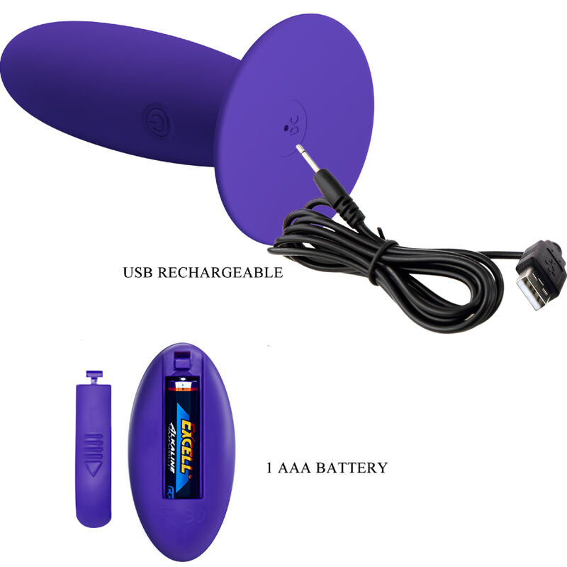 PRETTY LOVE - YOUTH PLUG ANAL VIBRATOR REMOTE CONTROL VIOLET - NOCTURNA DESIRES