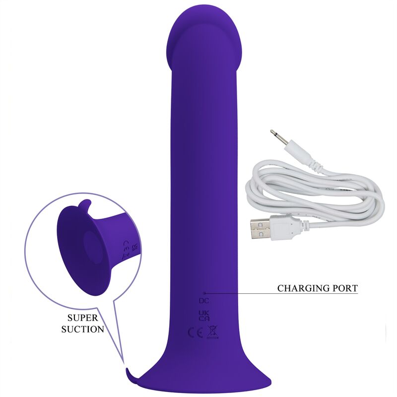 PRETTY LOVE - MURRAY YOUTH VIBRATING DILDO & RECHARGEABLE VIOLET - NOCTURNA DESIRES