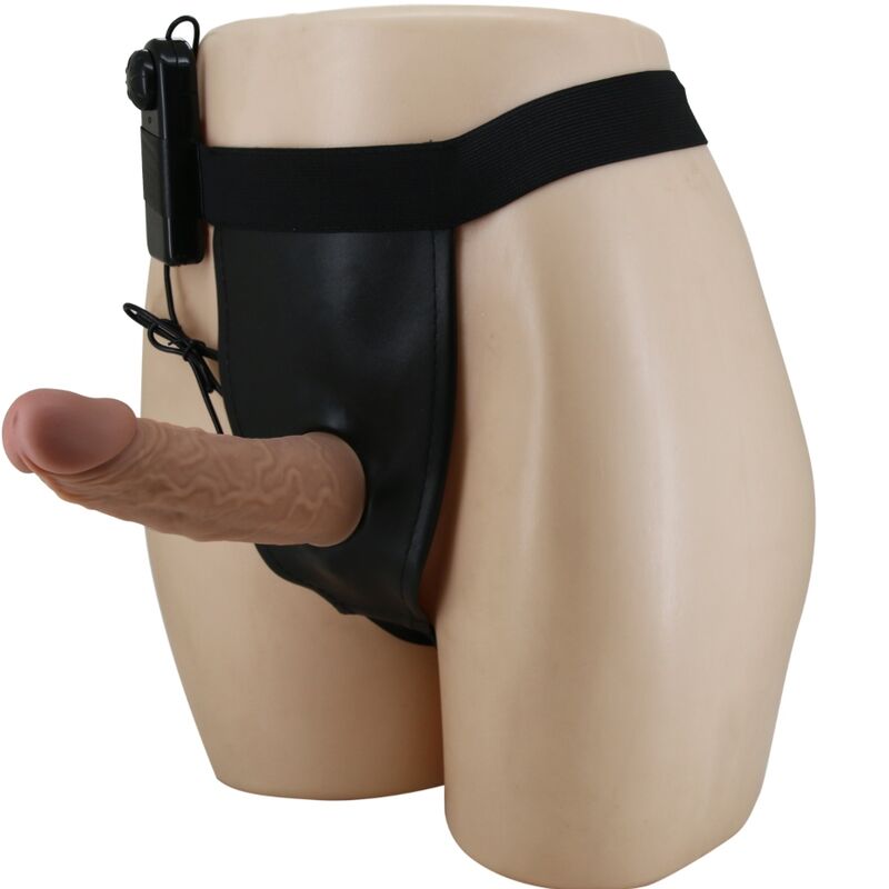 PRETTY LOVE - HARNESS BRIEFS WITH VIBRATION DILDO INCLUDED - NOCTURNA DESIRES