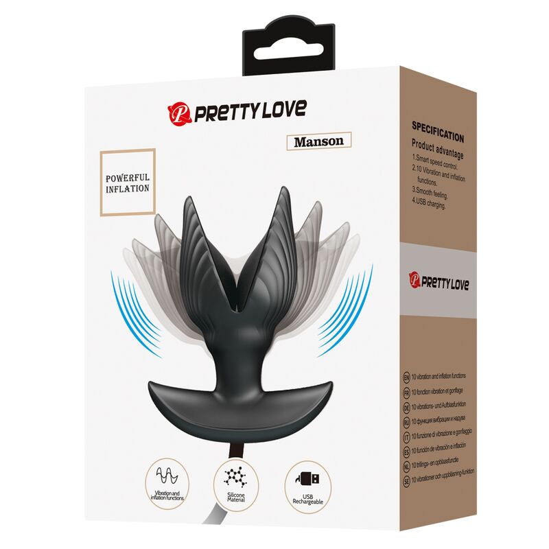 PRETTY LOVE - INFLATABLE & RECHARGEABLE ANAL PLUG - NOCTURNA DESIRES
