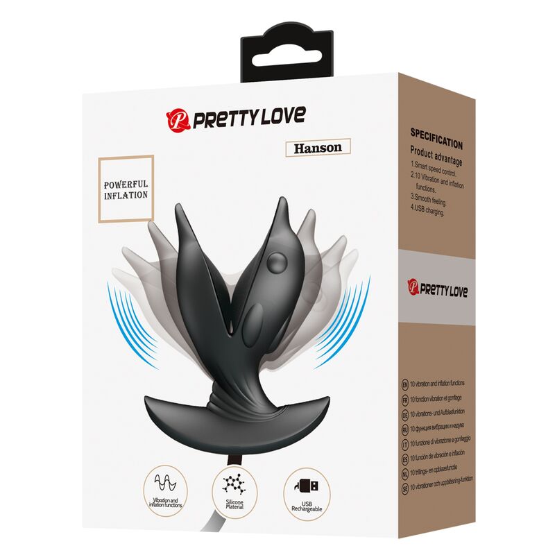 PRETTY LOVE - INFLATABLE & RECHARGEABLE DELFIN ANAL PLUG - NOCTURNA DESIRES