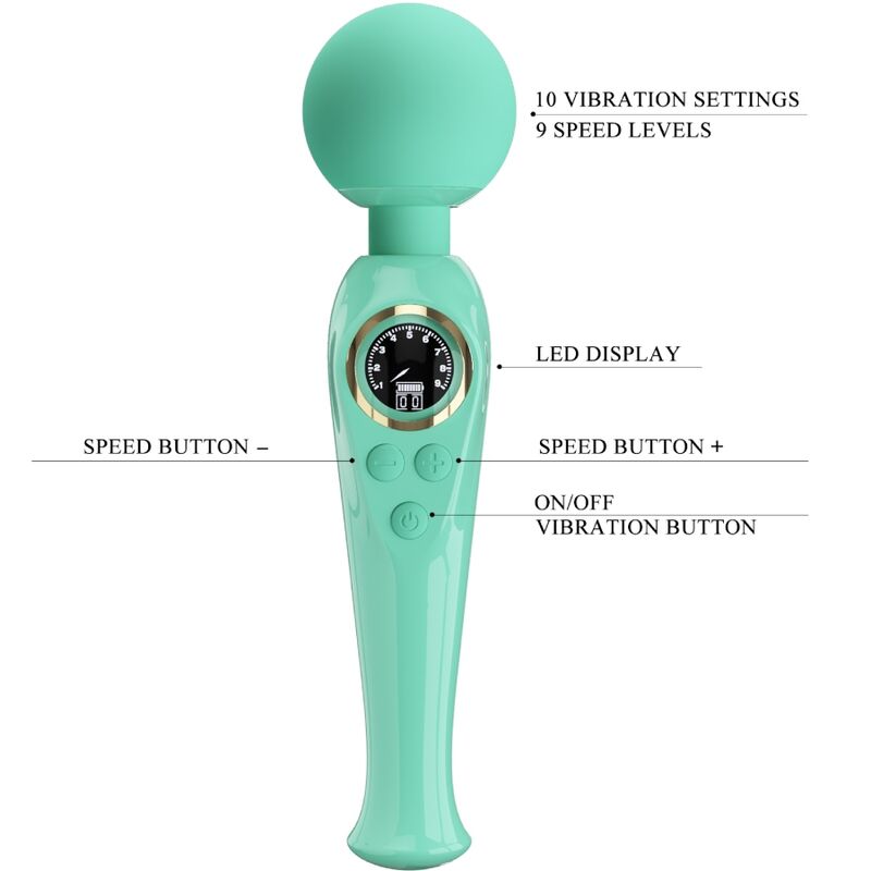 PRETTY LOVE - SKYLER GREEN WAND VIBRATOR - NOCTURNA DESIRES