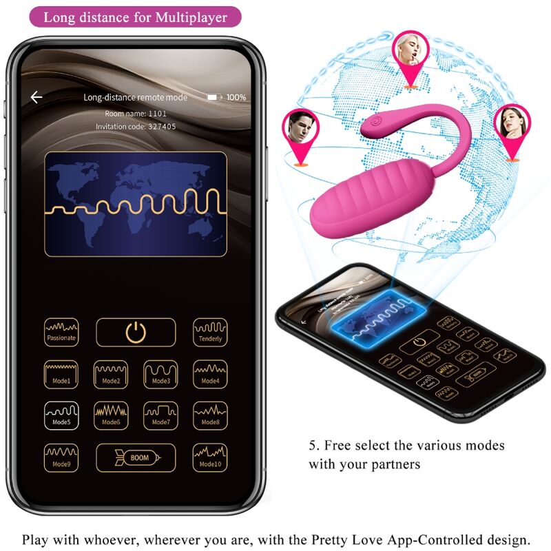 PRETTY LOVE - CATALINA PINK RECHARGEABLE VIBRATING EGG - NOCTURNA DESIRES