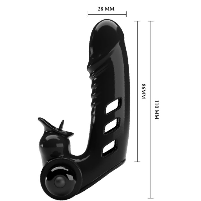 PRETTY LOVE - CORBIN BLACK VIBRATOR FINGER COVER - NOCTURNA DESIRES