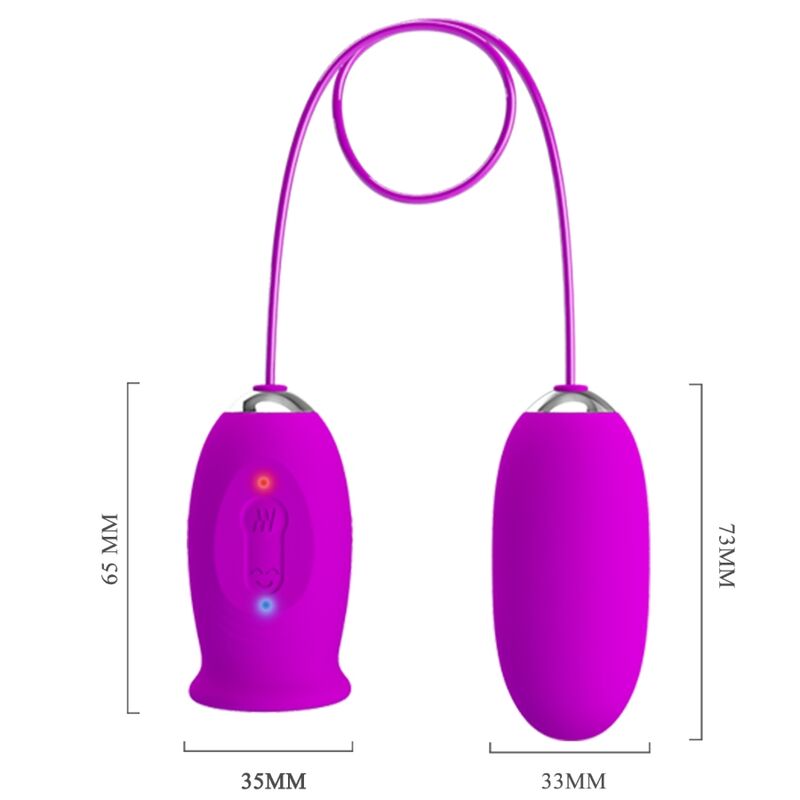 PRETTY LOVE - DAISY DUAL EGG RECHARGEABLE VIBRATOR PURPLE - NOCTURNA DESIRES