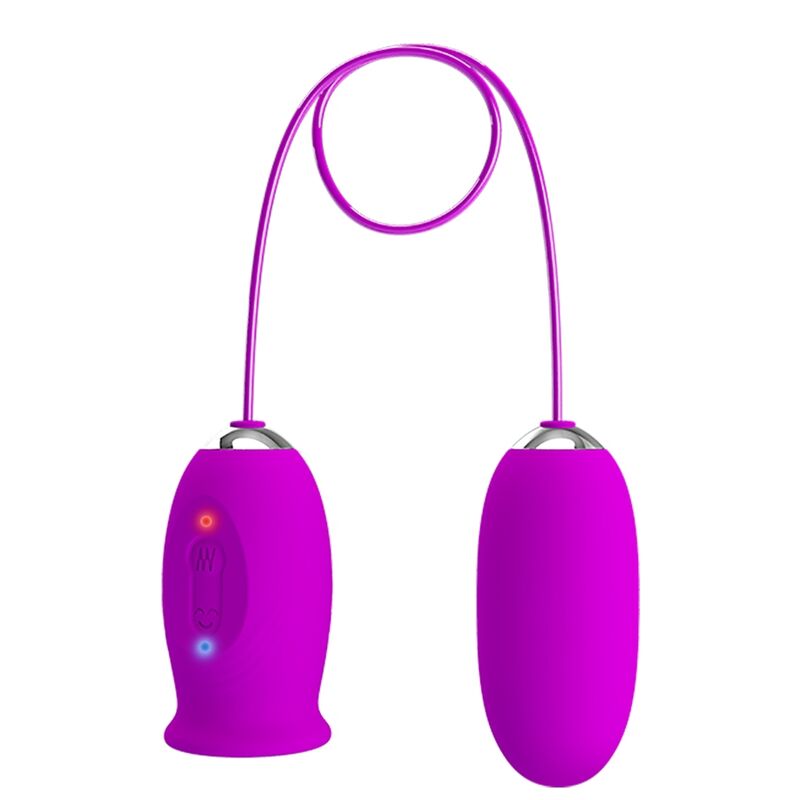 PRETTY LOVE - DAISY DUAL EGG RECHARGEABLE VIBRATOR PURPLE - NOCTURNA DESIRES