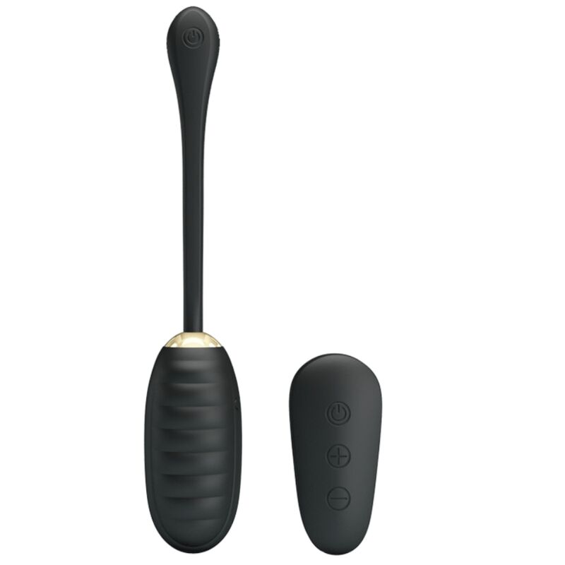 PRETTY LOVE - DOREEN LUXURY RECHARGEABLE VIBRATING EGG BLACK REMOTE CONTROL - NOCTURNA DESIRES