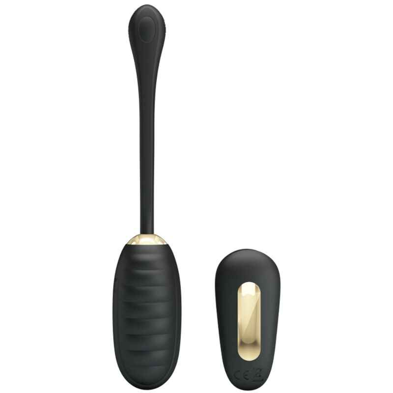 PRETTY LOVE - DOREEN LUXURY RECHARGEABLE VIBRATING EGG BLACK REMOTE CONTROL - NOCTURNA DESIRES