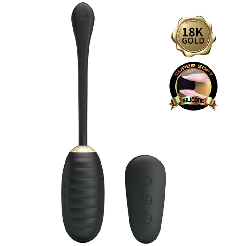 PRETTY LOVE - DOREEN LUXURY RECHARGEABLE VIBRATING EGG BLACK REMOTE CONTROL - NOCTURNA DESIRES