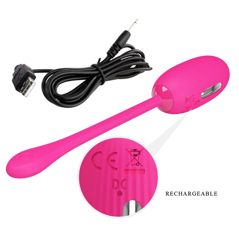 PRETTY LOVE - DOREEN RECHARGEABLE VIBRATING EGG MAGENTA REMOTE CONTROL - NOCTURNA DESIRES