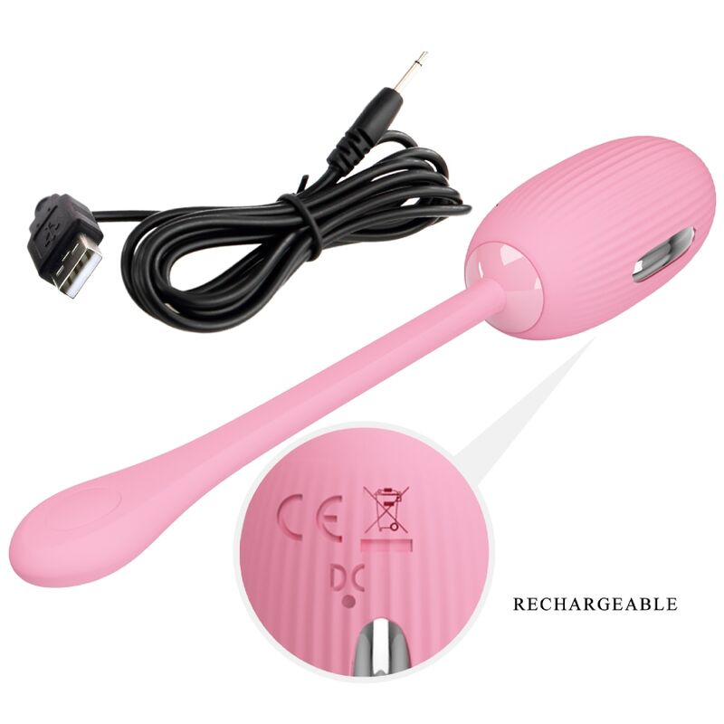 PRETTY LOVE - DOREEN PINK RECHARGEABLE VIBRATING EGG - NOCTURNA DESIRES