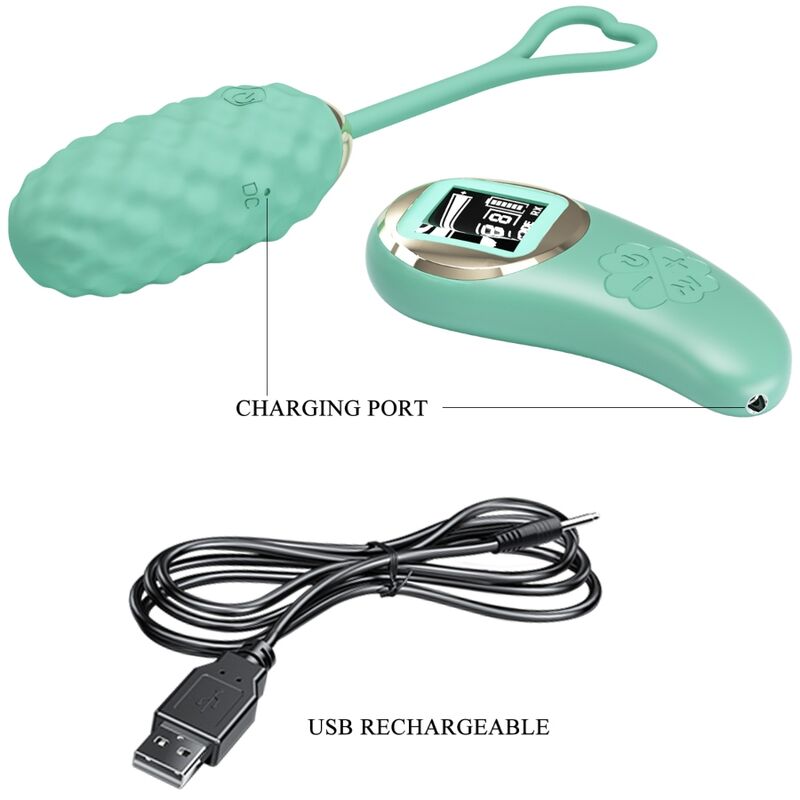 PRETTY LOVE - VIVIAN GREEN REMOTE CONTROL VIBRATING EGG - NOCTURNA DESIRES