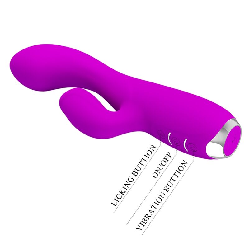 PRETTY LOVE - GLORIA RECHARGEABLE RABBIT VIBRATOR-WATERPROOF PURPLE - NOCTURNA DESIRES