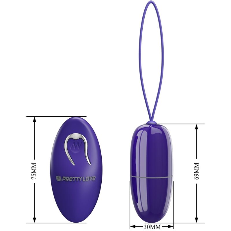 PRETTY LOVE - SELKIE YOUTH MINI VIBRATING EGG VIOLET REMOTE CONTROL - NOCTURNA DESIRES