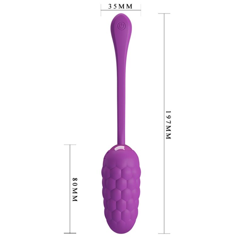 PRETTY LOVE - VIBRATING EGG WITH PURPLE RECHARGEABLE MARINE TEXTURE - NOCTURNA DESIRES
