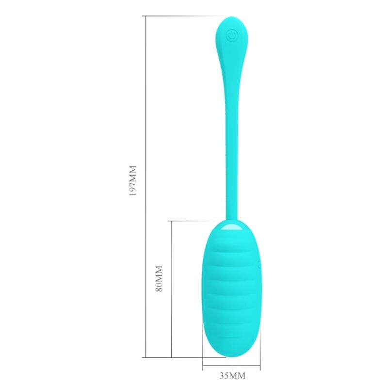 PRETTY LOVE - KIRK RECHARGEABLE VIBRATING EGG LIGHT GREEN - NOCTURNA DESIRES