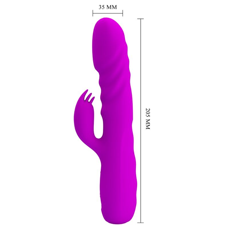 PRETTY LOVE - MELANIE PURPLE RECHARGEABLE RABBIT VIBRATOR - NOCTURNA DESIRES