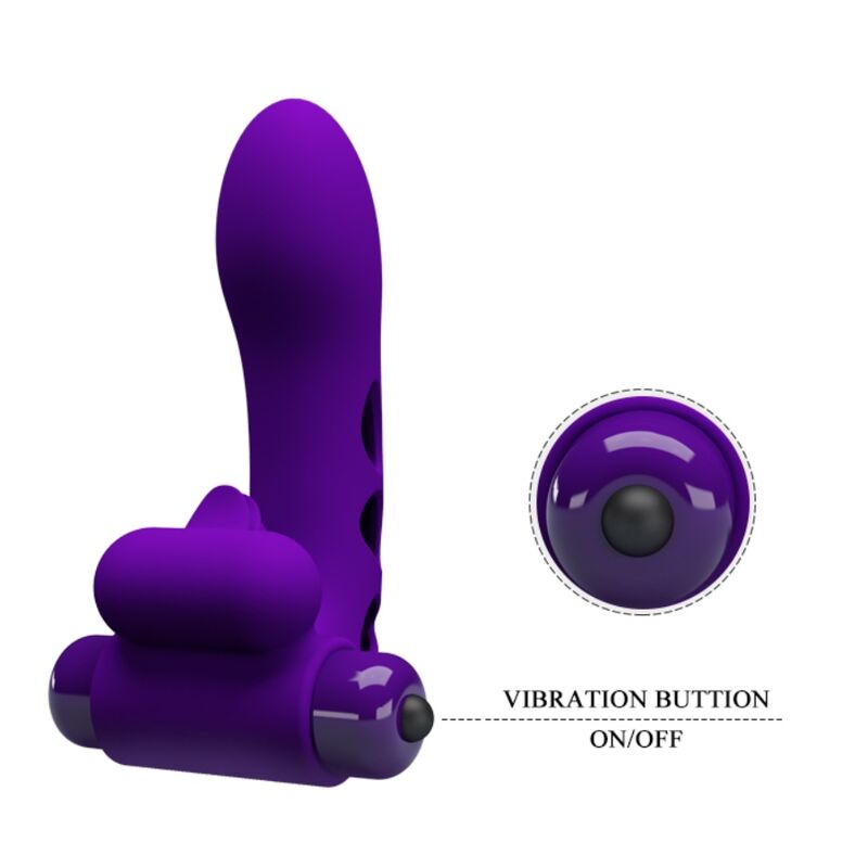 PRETTY LOVE - ORLANDO PURPLE VIBRATOR FINGER COVER - NOCTURNA DESIRES