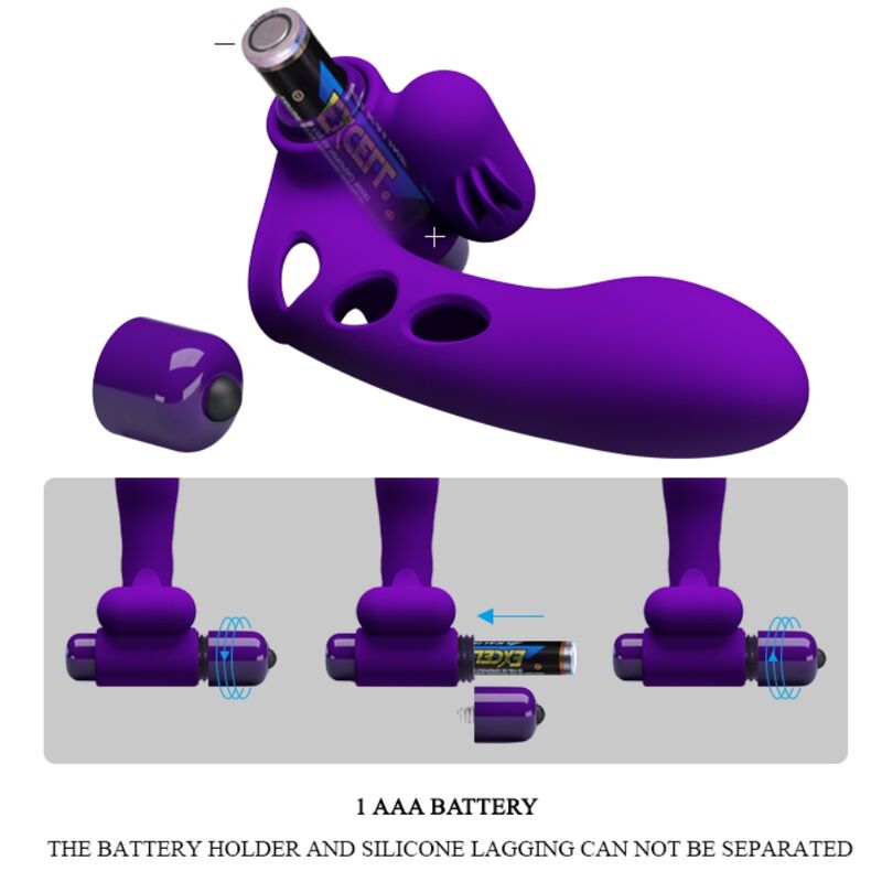 PRETTY LOVE - ORLANDO PURPLE VIBRATOR FINGER COVER - NOCTURNA DESIRES