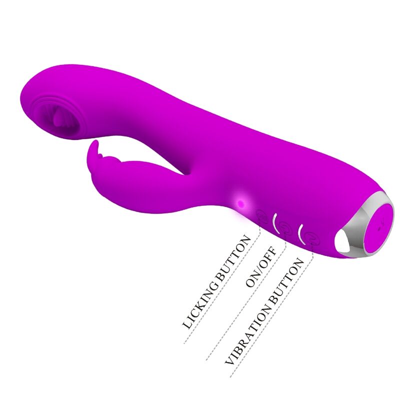 PRETTY LOVE - RACHEL RECHARGEABLE VIBRATOR WITH PURPLE SUCTION CUP - NOCTURNA DESIRES
