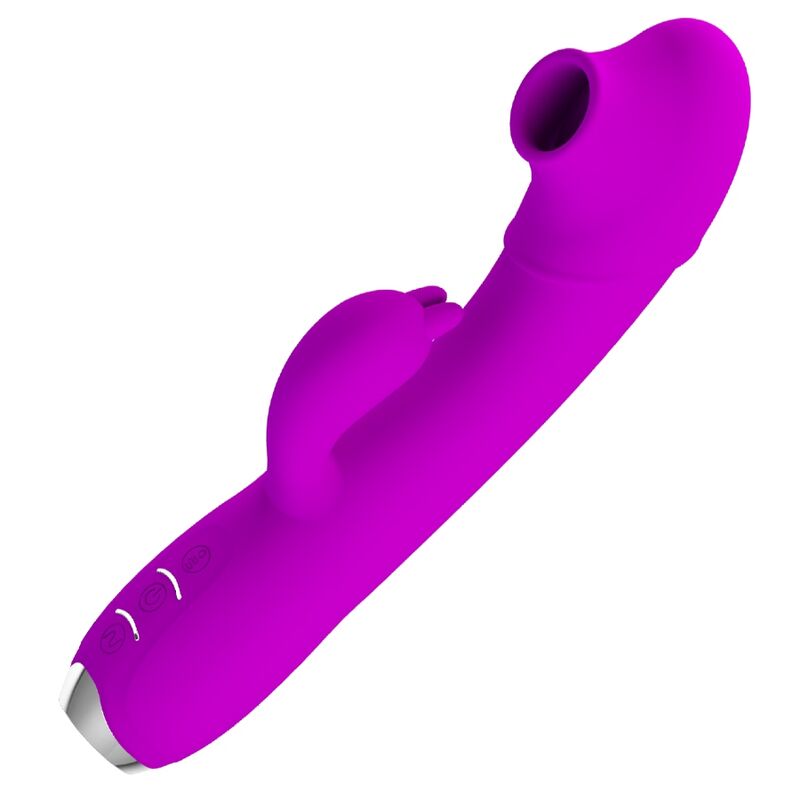 PRETTY LOVE - REGINA RECHARGEABLE VIBRATOR-SUCTION GEL PURPLE - NOCTURNA DESIRES