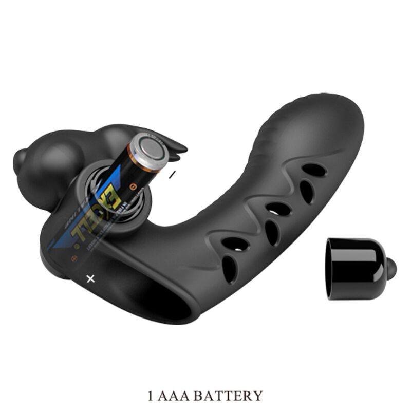 PRETTY LOVE - VANCE BLACK RABBIT VIBRATOR FINGER COVER - NOCTURNA DESIRES
