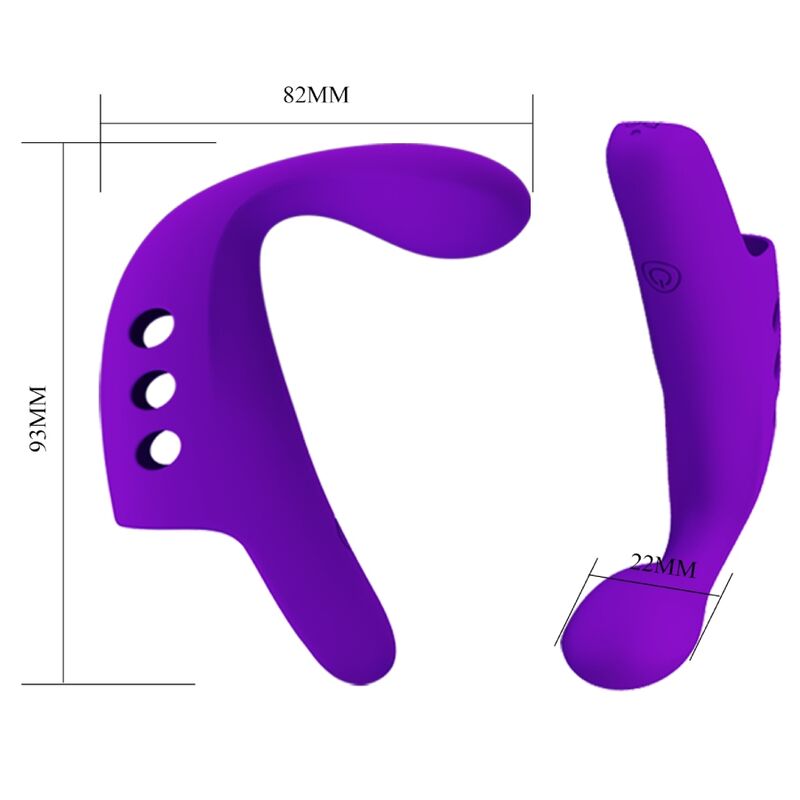 PRETTY LOVE - GORGON PURPLE RECHARGEABLE FINGER VIBRATOR - NOCTURNA DESIRES