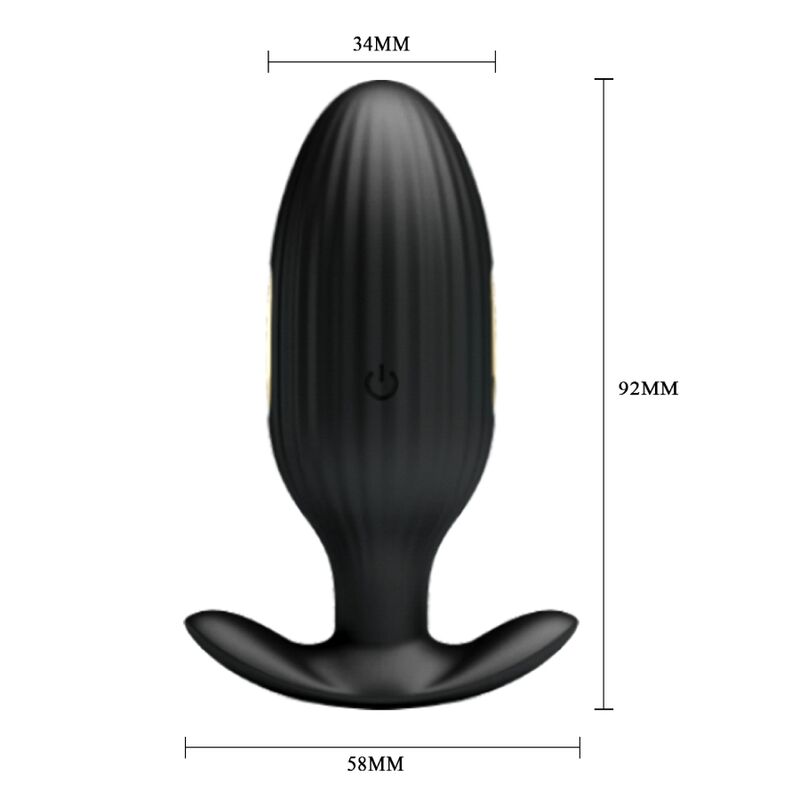 PRETTY LOVE - JEFFERSON APP CONTROLLED ANAL PLUG BLACK - NOCTURNA DESIRES