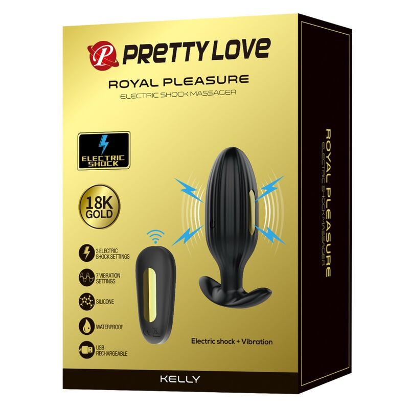PRETTY LOVE - KELLY PLUG ANAL RECHARGEABLE VIBRATOR BLACK - NOCTURNA DESIRES