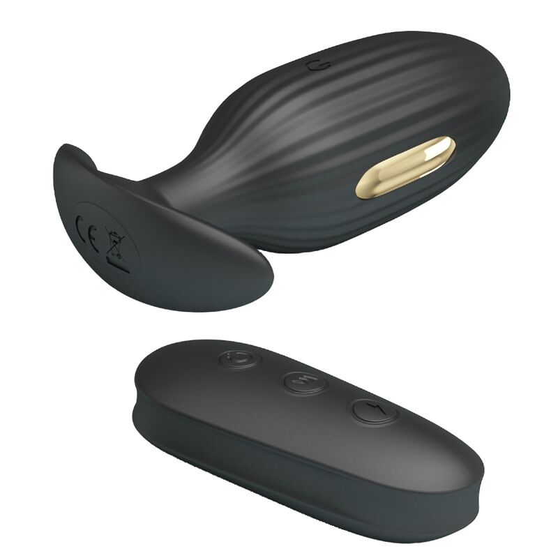 PRETTY LOVE - KELLY PLUG ANAL RECHARGEABLE VIBRATOR BLACK - NOCTURNA DESIRES