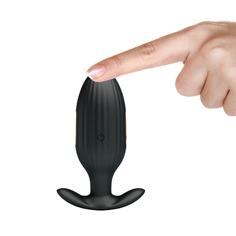 PRETTY LOVE - KELLY PLUG ANAL RECHARGEABLE VIBRATOR BLACK - NOCTURNA DESIRES